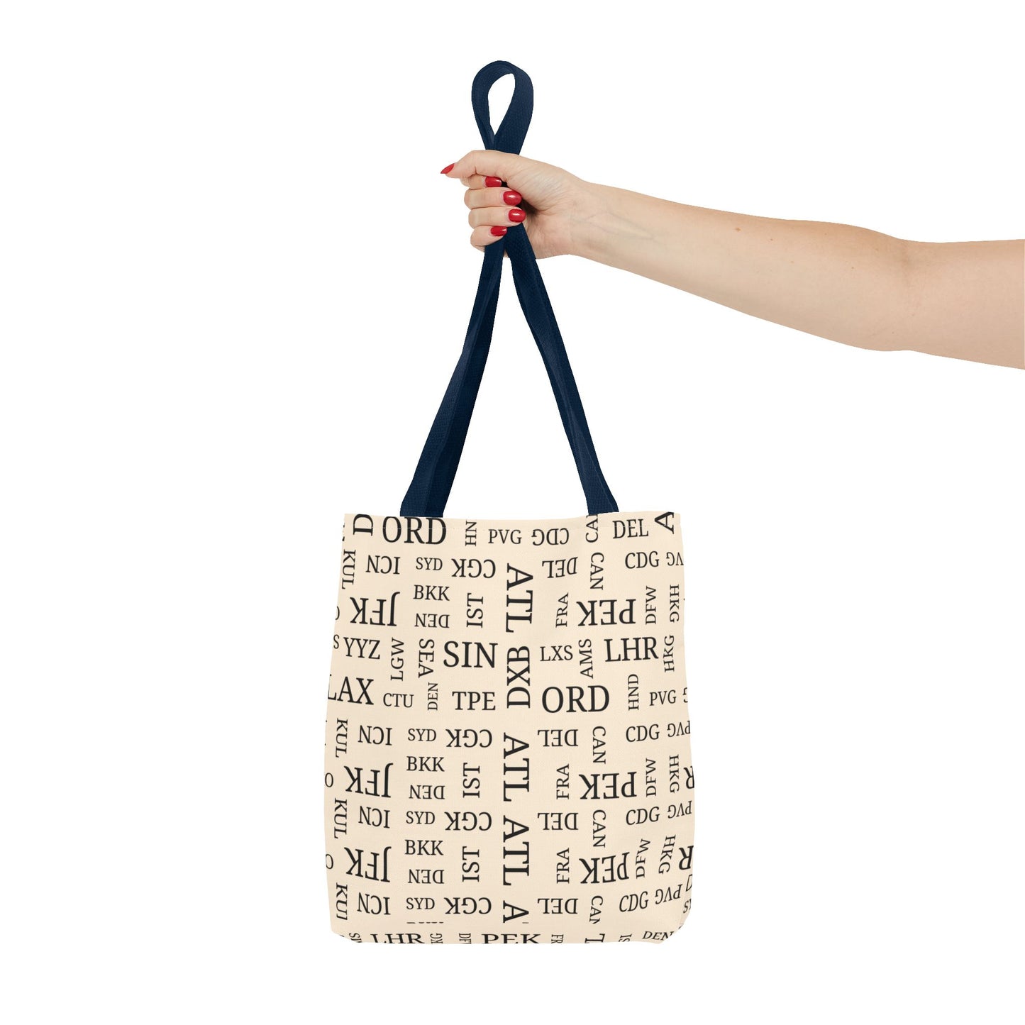 Signature Airport Code Designer Tote Bag for Travel Lovers