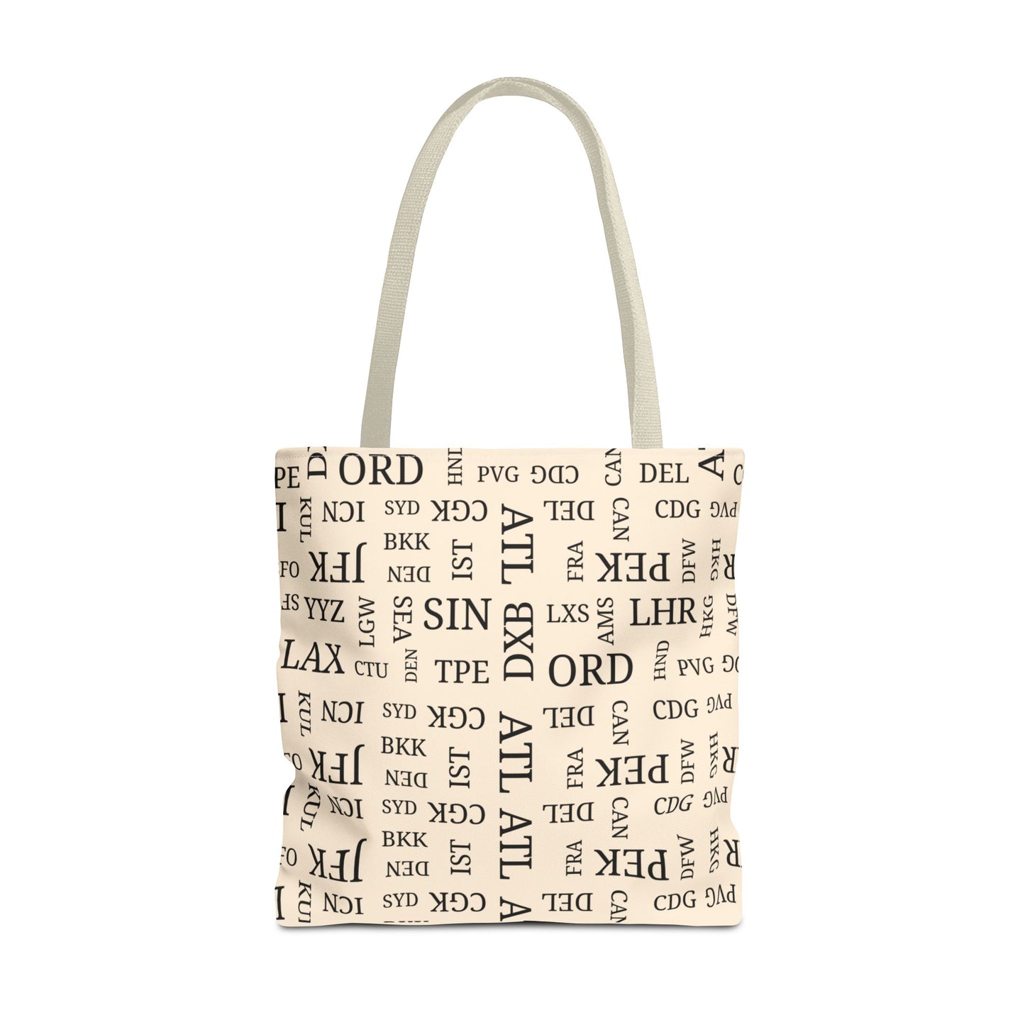 Signature Airport Code Designer Tote Bag for Travel Lovers