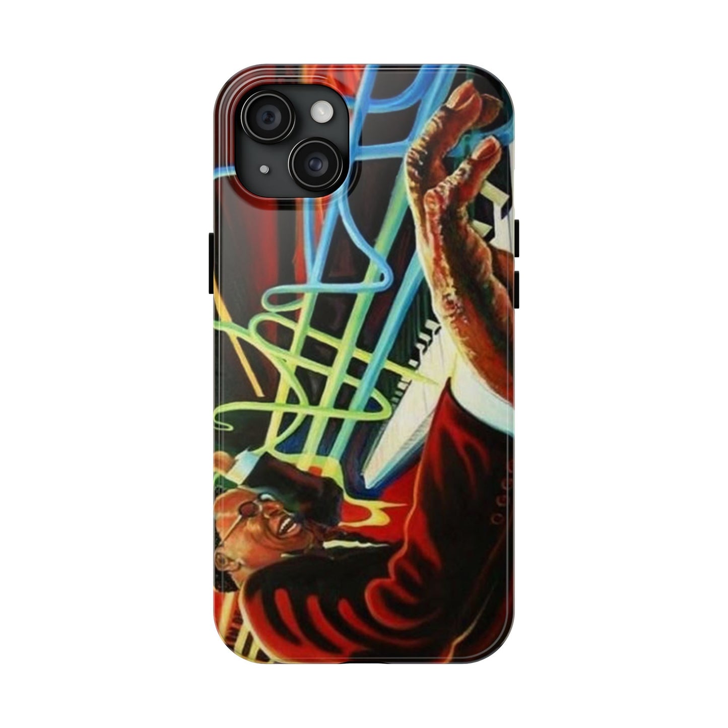 Harlem Renaissance - Retro New York, Jazz Pianist Tough Phone Case for iPhone 11-15. Afrocentric, Black Musician at Apollo Theater 1920s