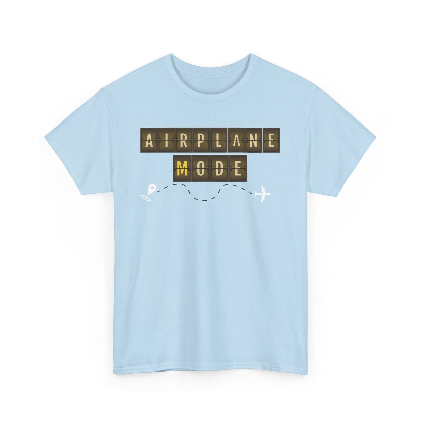 Airplane Mode Travel T-shirt, Unisex Heavy Cotton Tee