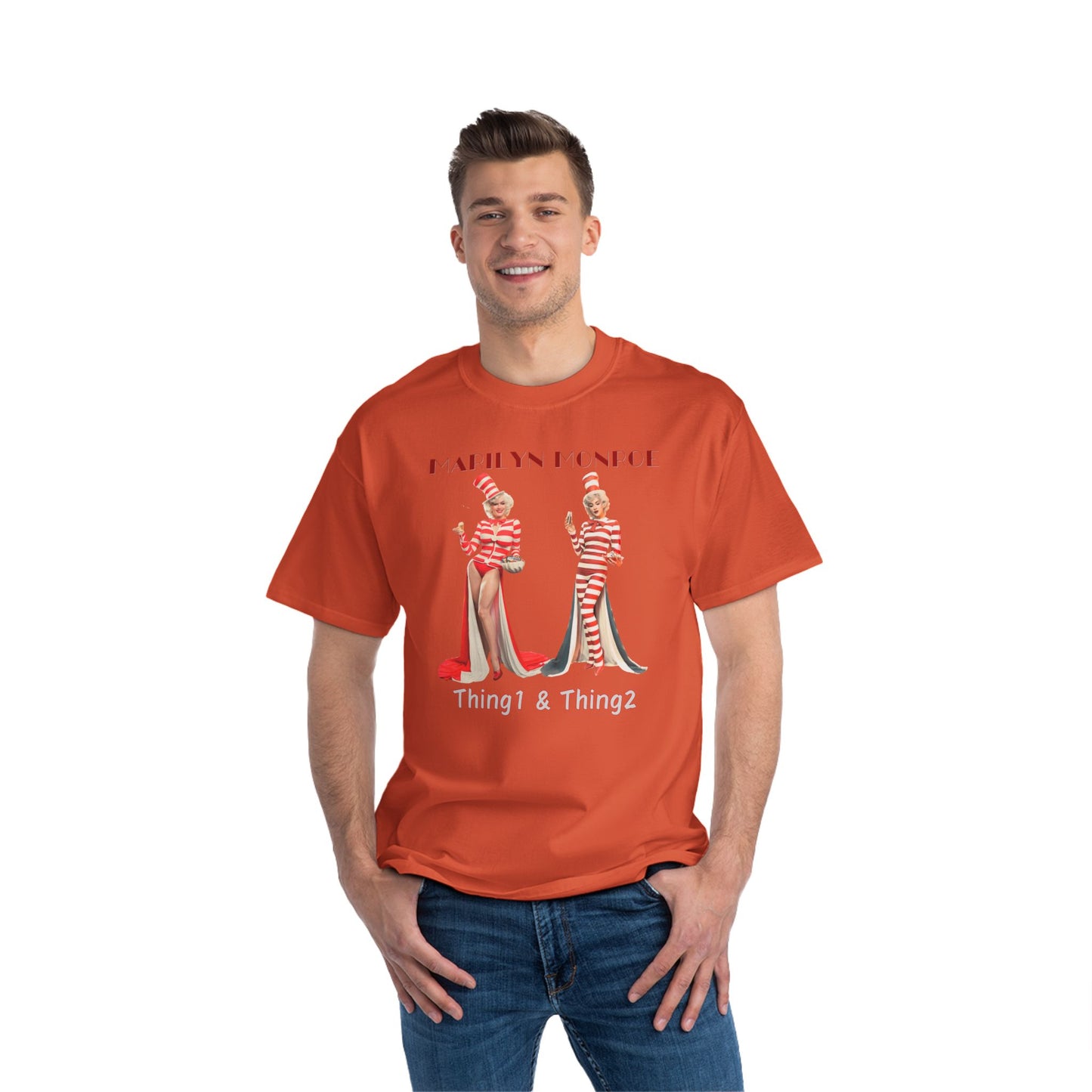 Marilyn Monroe Halloween T-shirt Costume as Thing-1 and Thing-2