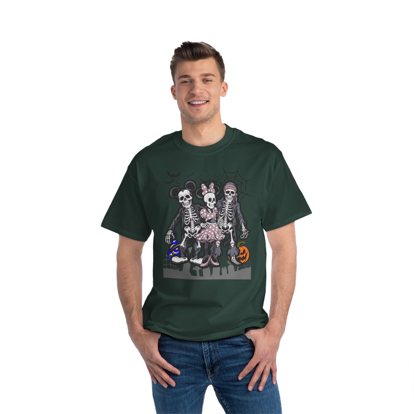 Minnie Mouse, Mickey Mouse, Jack Sparrow Halloween Skeleton Tshirt