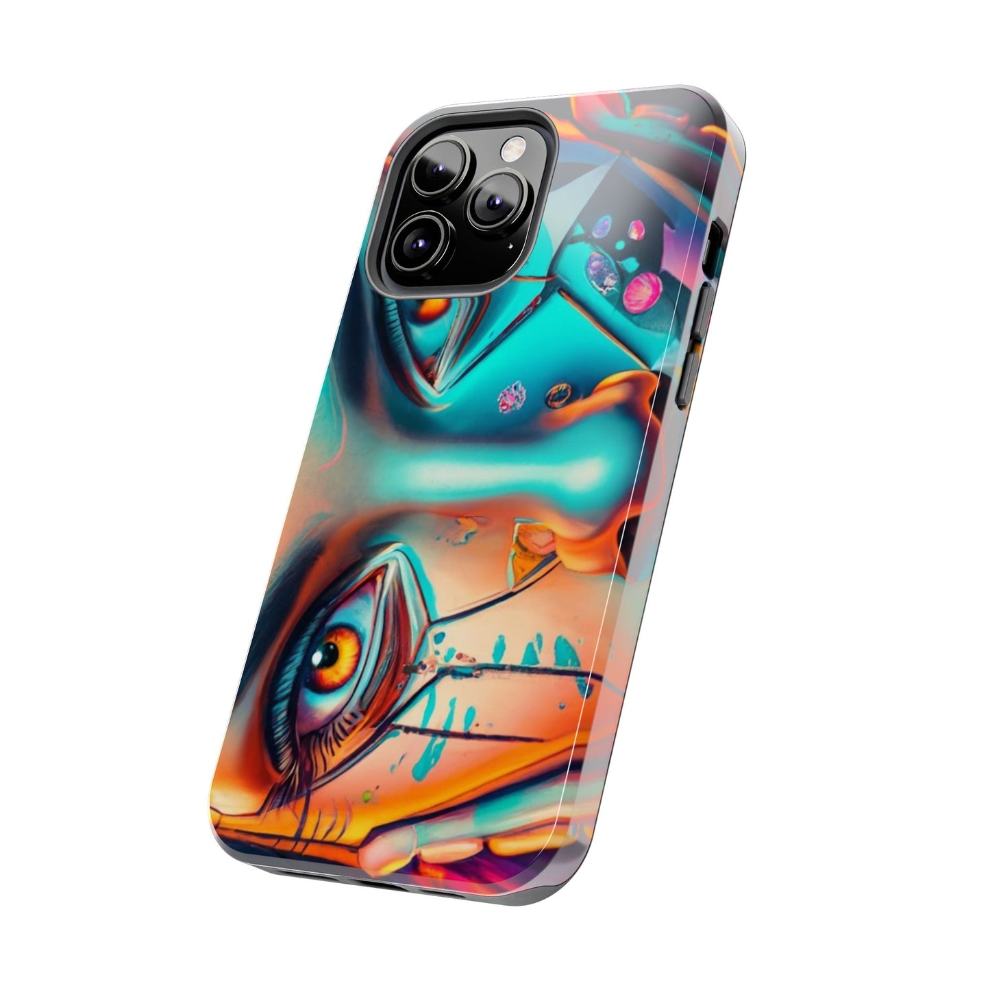 Cybergirl, Dystopian Cyberpunk themed Phone Case with Lofi Aesthetic and Robotic Vaporwave Feel