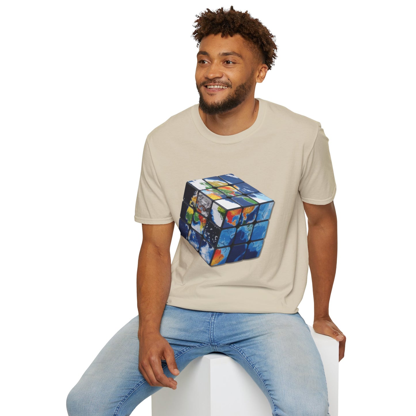 Rubik's Cube World Map Mashup Travel Wear Tee