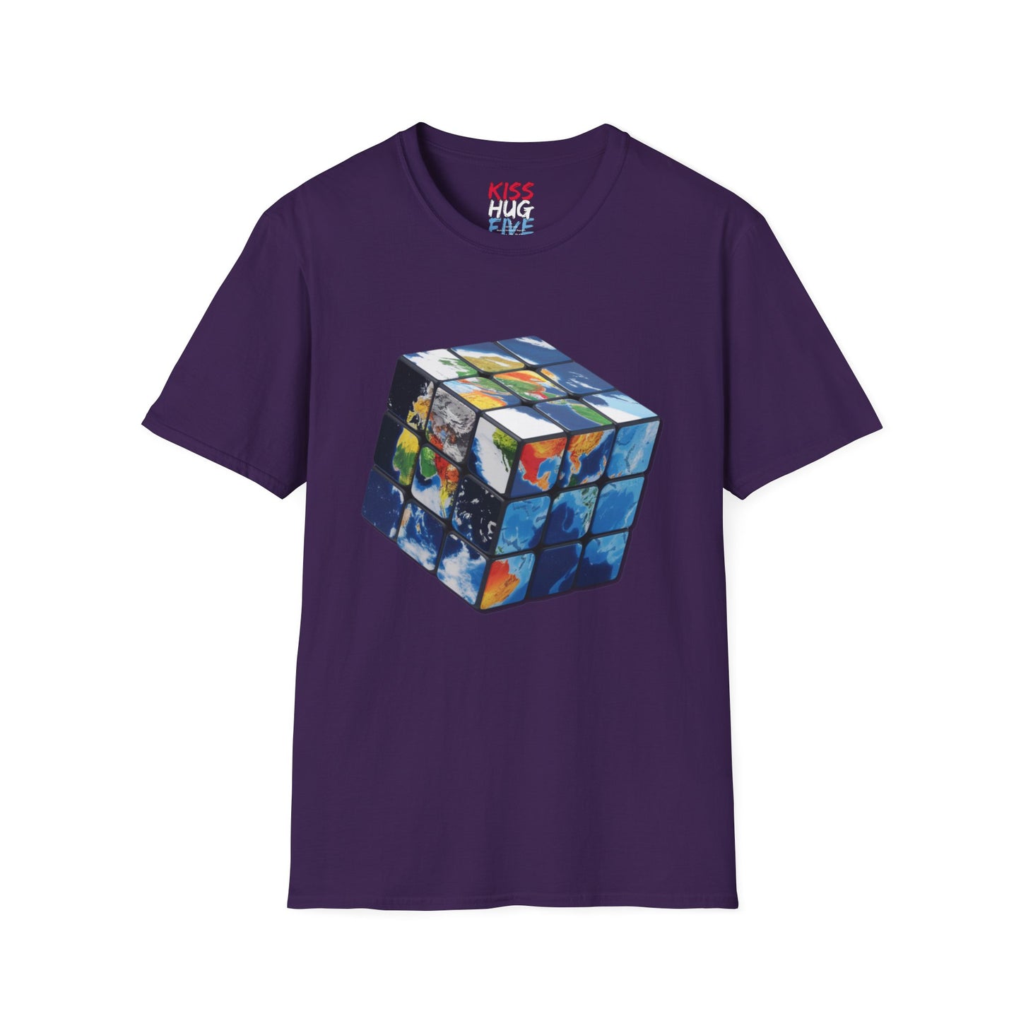 Rubik's Cube World Map Mashup Travel Wear Tee