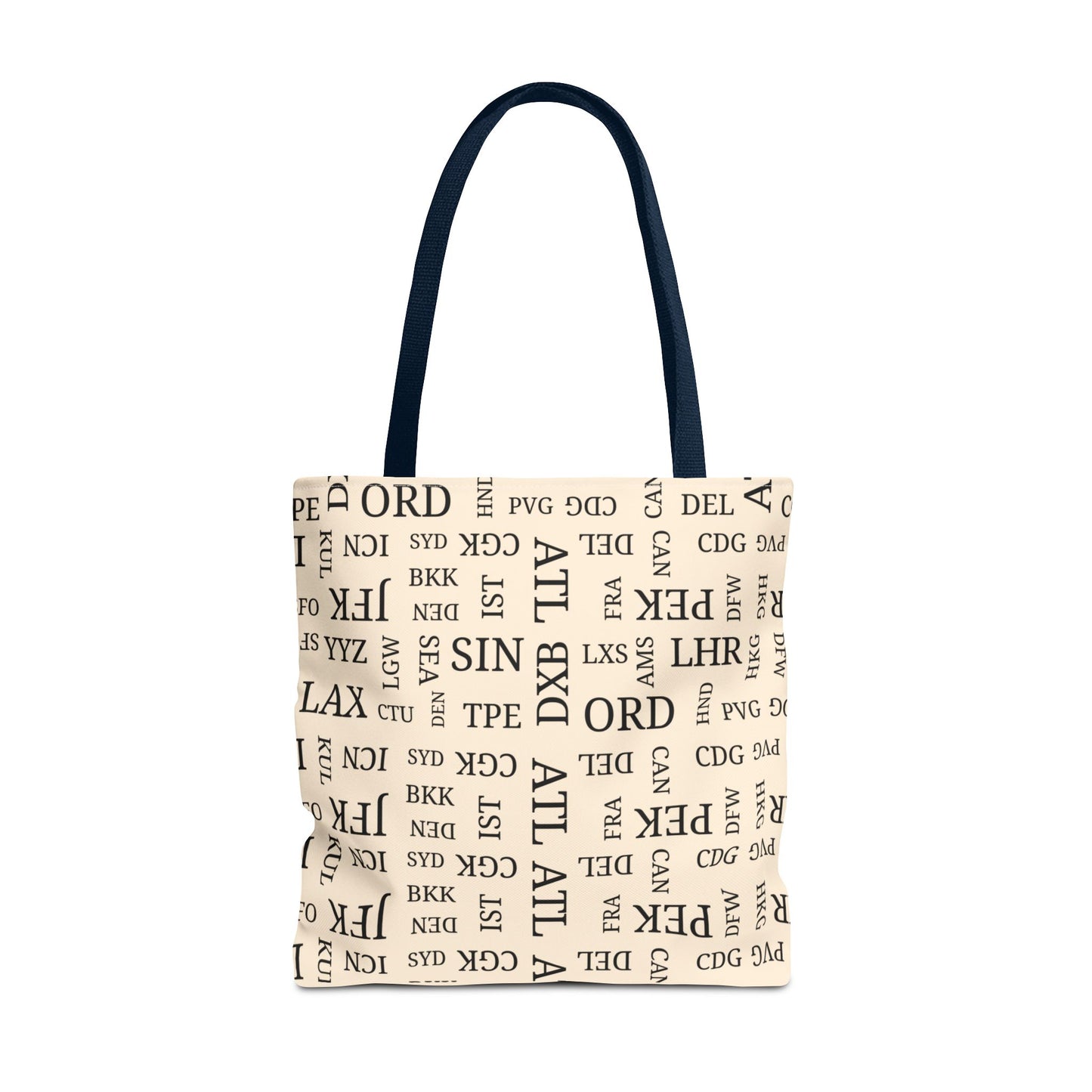 Signature Airport Code Designer Tote Bag for Travel Lovers