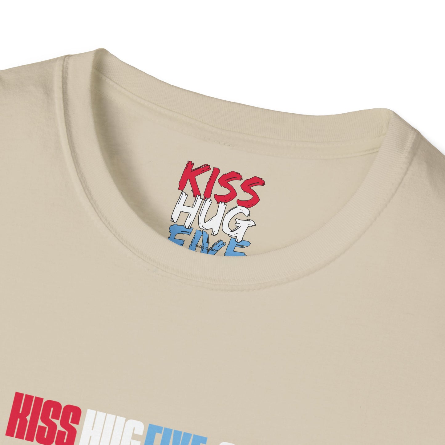 Kiss Hug Five Dot Store Signature Series Free Softstyle T-Shirt