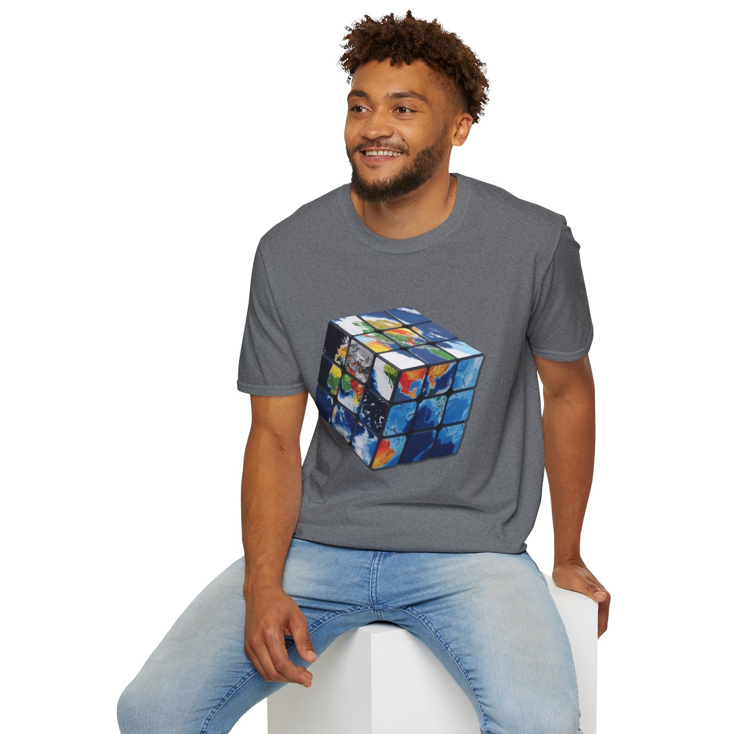 Rubik's Cube World Map Mashup Travel Wear Tee