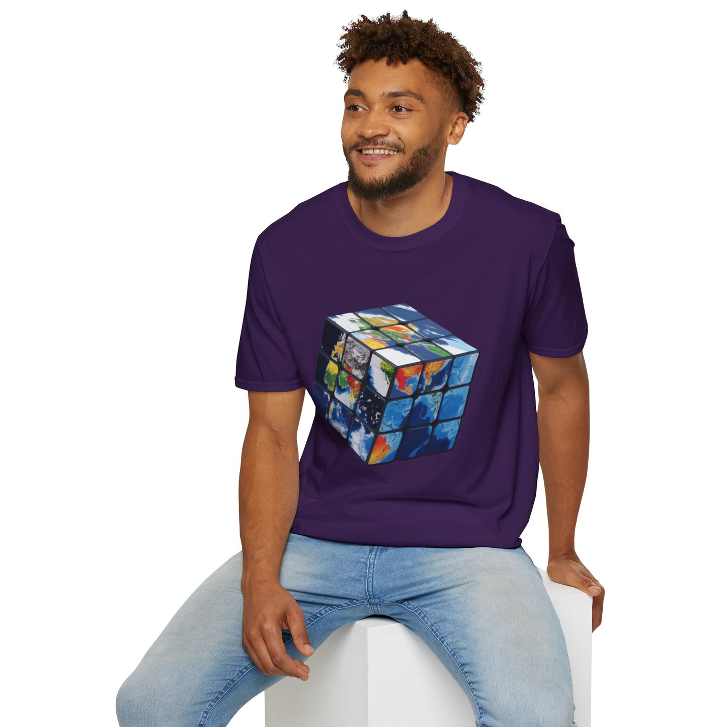 Rubik's Cube World Map Mashup Travel Wear Tee