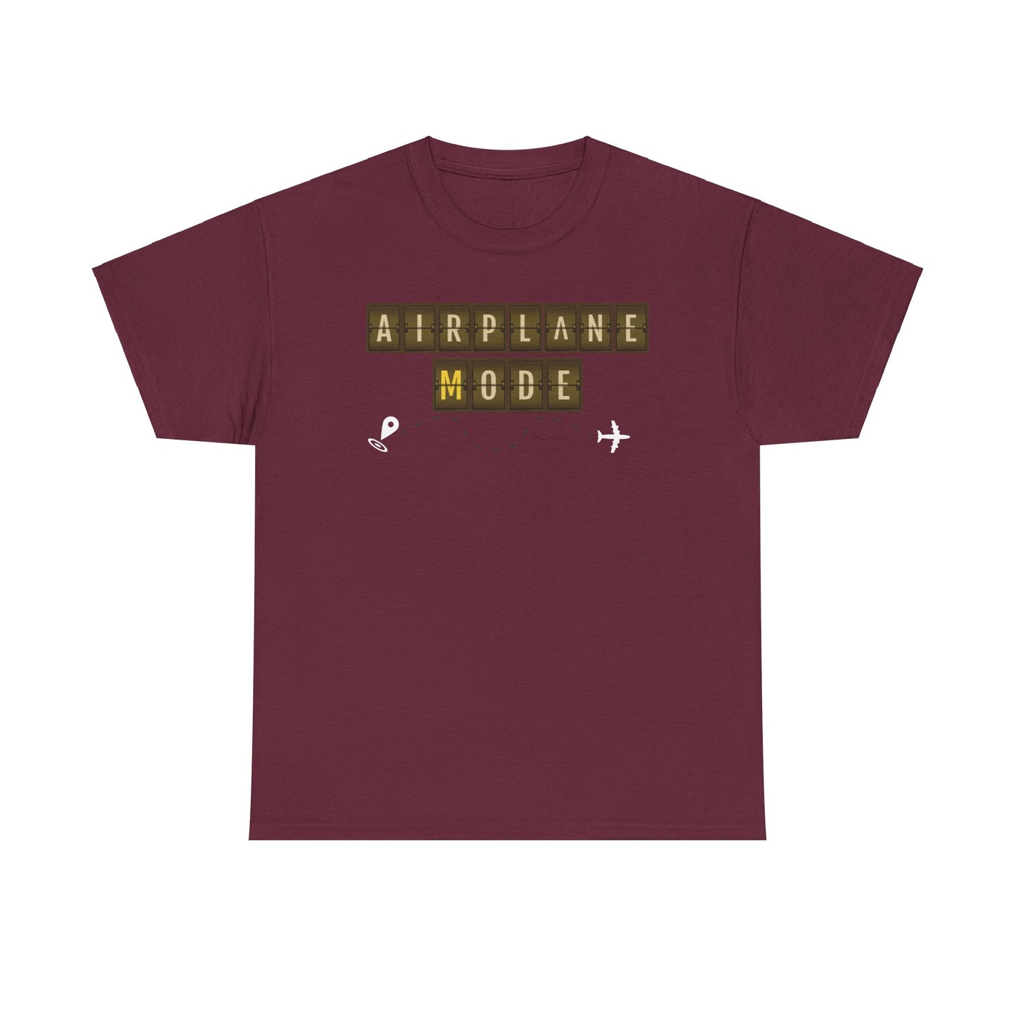 Airplane Mode Travel T-shirt, Unisex Heavy Cotton Tee