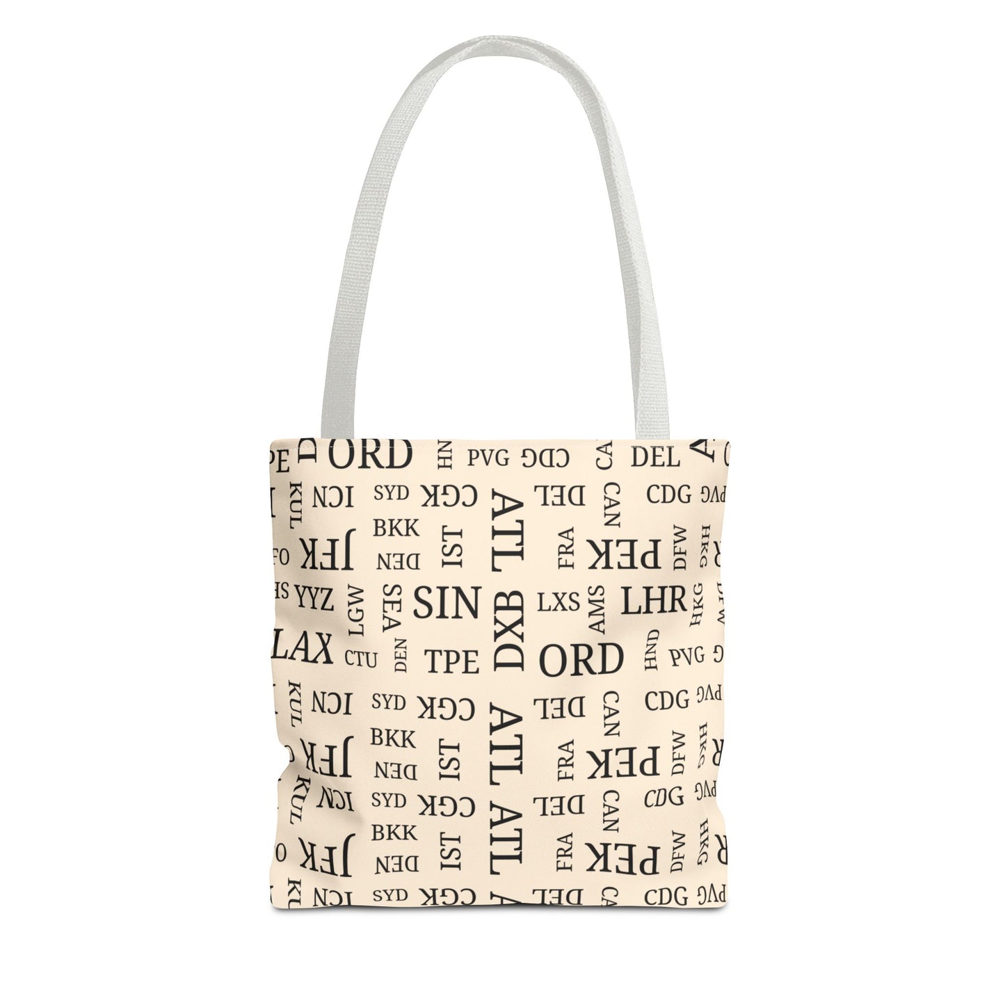 Signature Airport Code Designer Tote Bag for Travel Lovers