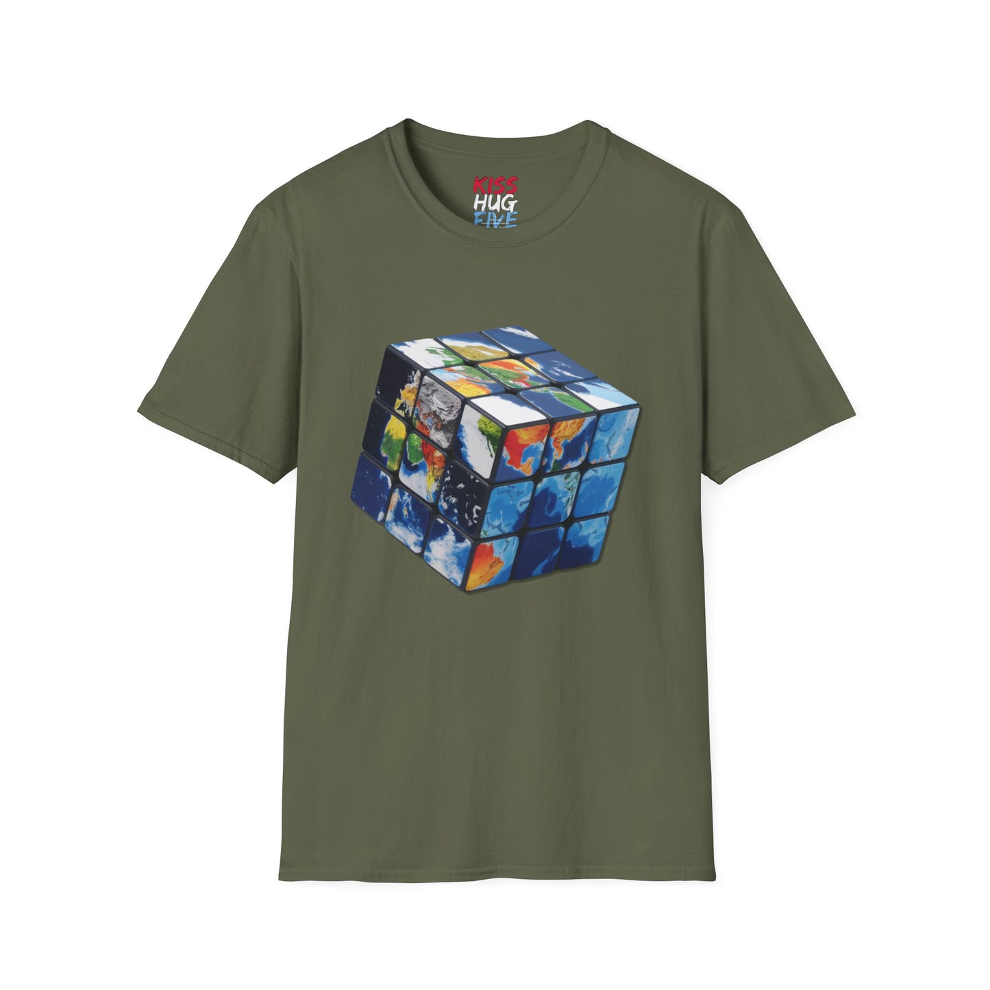 Rubik's Cube World Map Mashup Travel Wear Tee