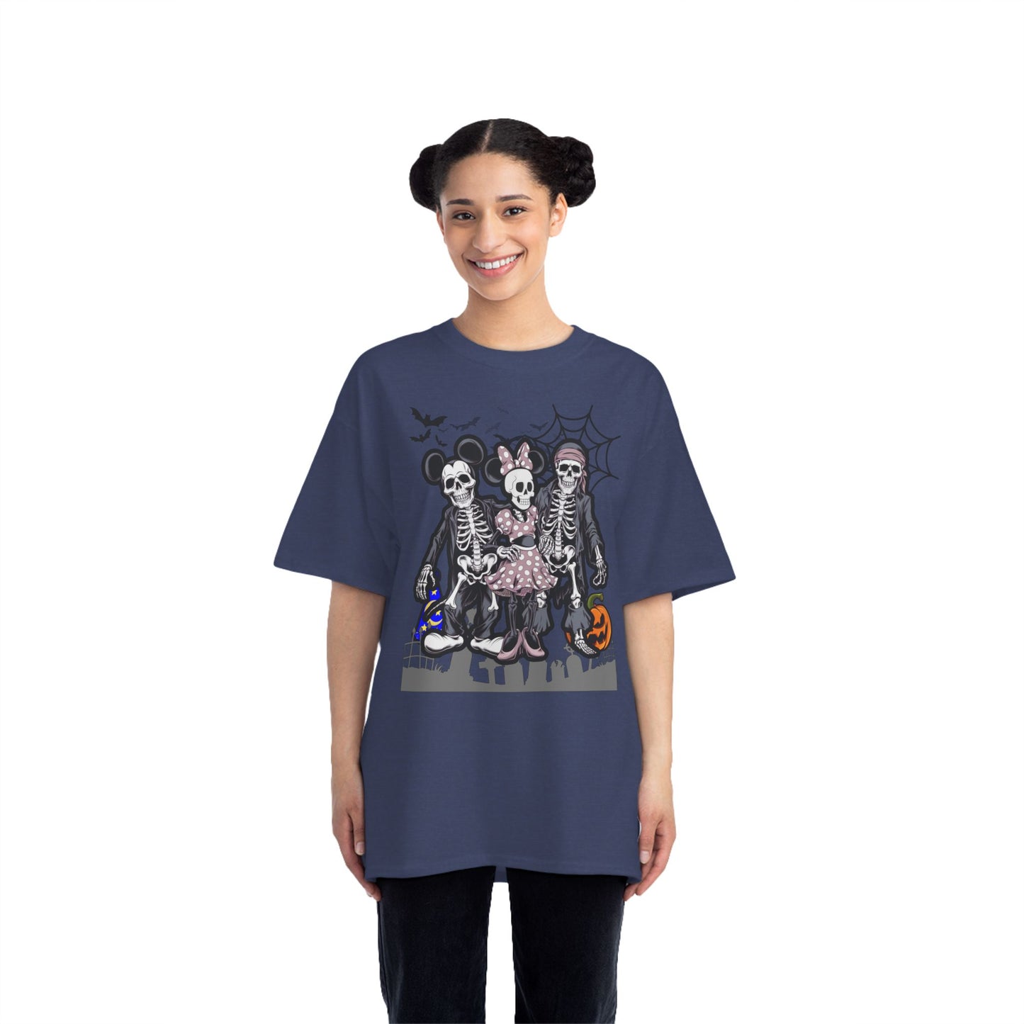 Minnie Mouse, Mickey Mouse, Jack Sparrow Halloween Skeleton Tshirt