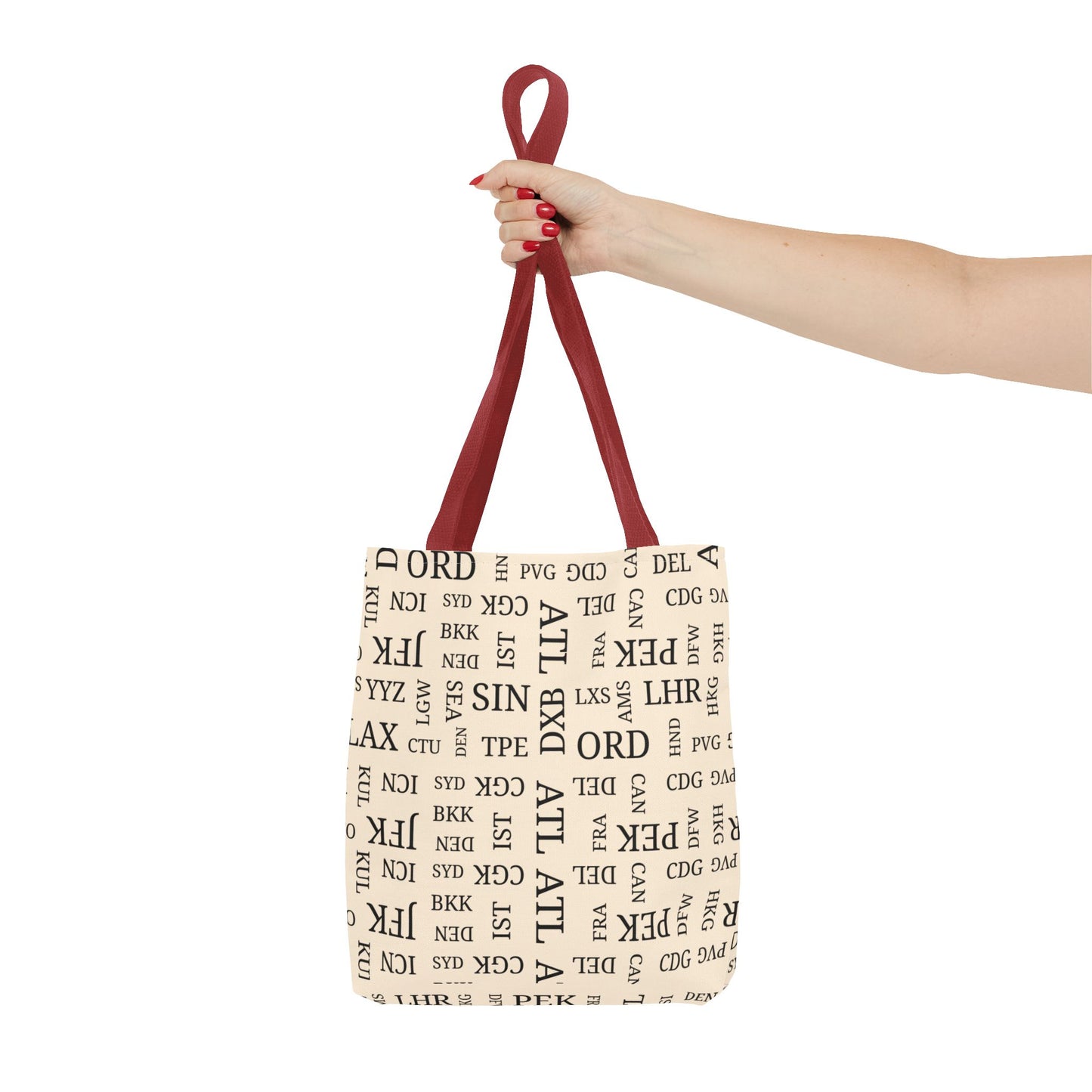 Signature Airport Code Designer Tote Bag for Travel Lovers