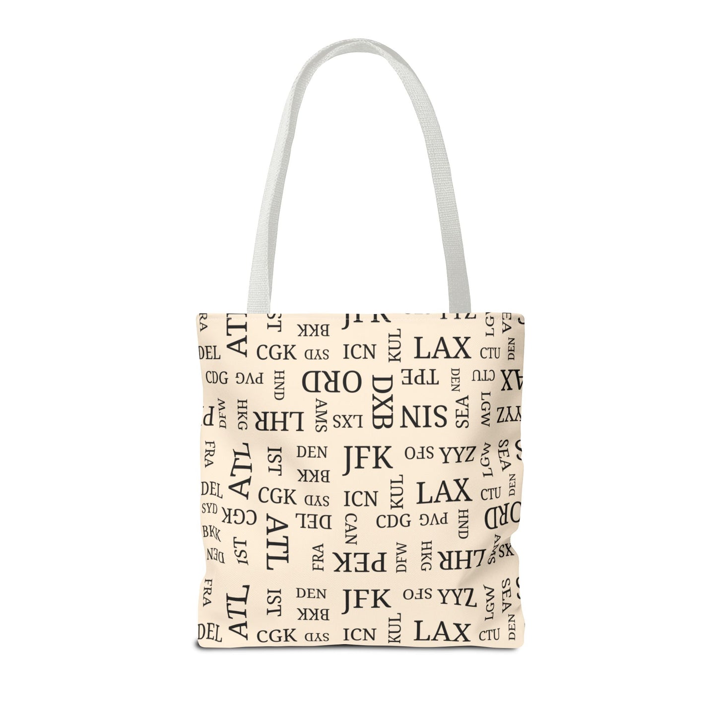 Signature Airport Code Designer Tote Bag for Travel Lovers