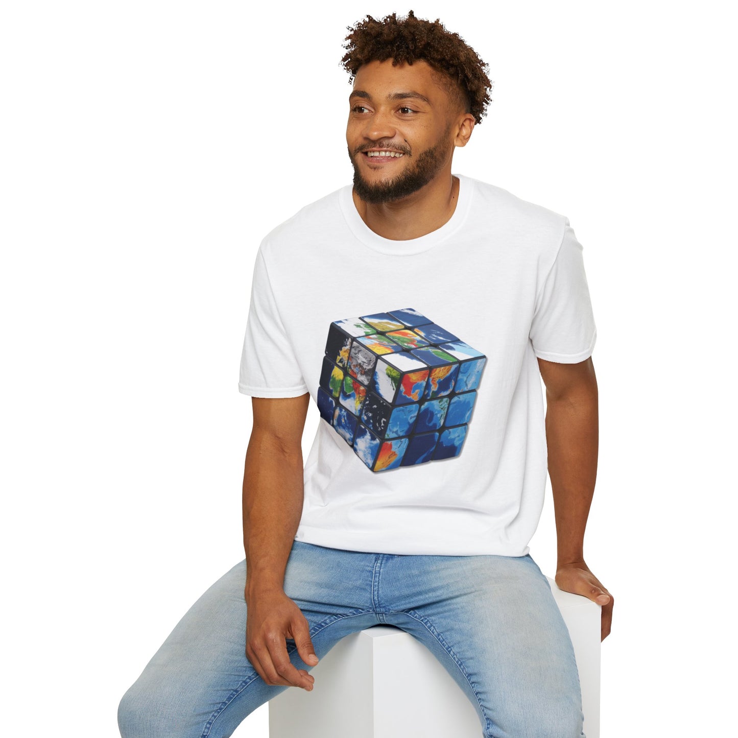 Rubik's Cube World Map Mashup Travel Wear Tee