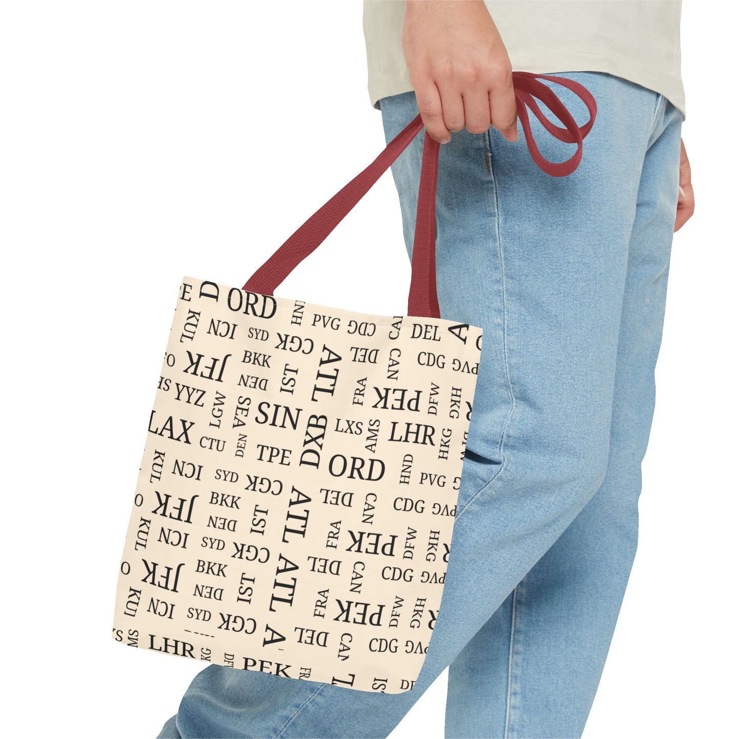 Signature Airport Code Designer Tote Bag for Travel Lovers