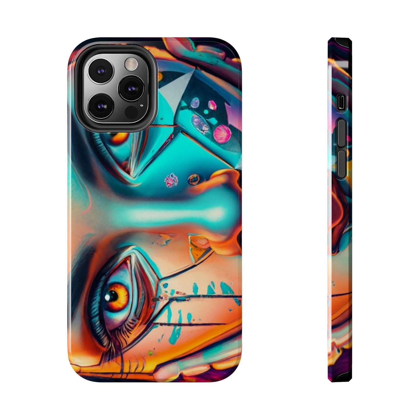 Cybergirl, Dystopian Cyberpunk themed Phone Case with Lofi Aesthetic and Robotic Vaporwave Feel