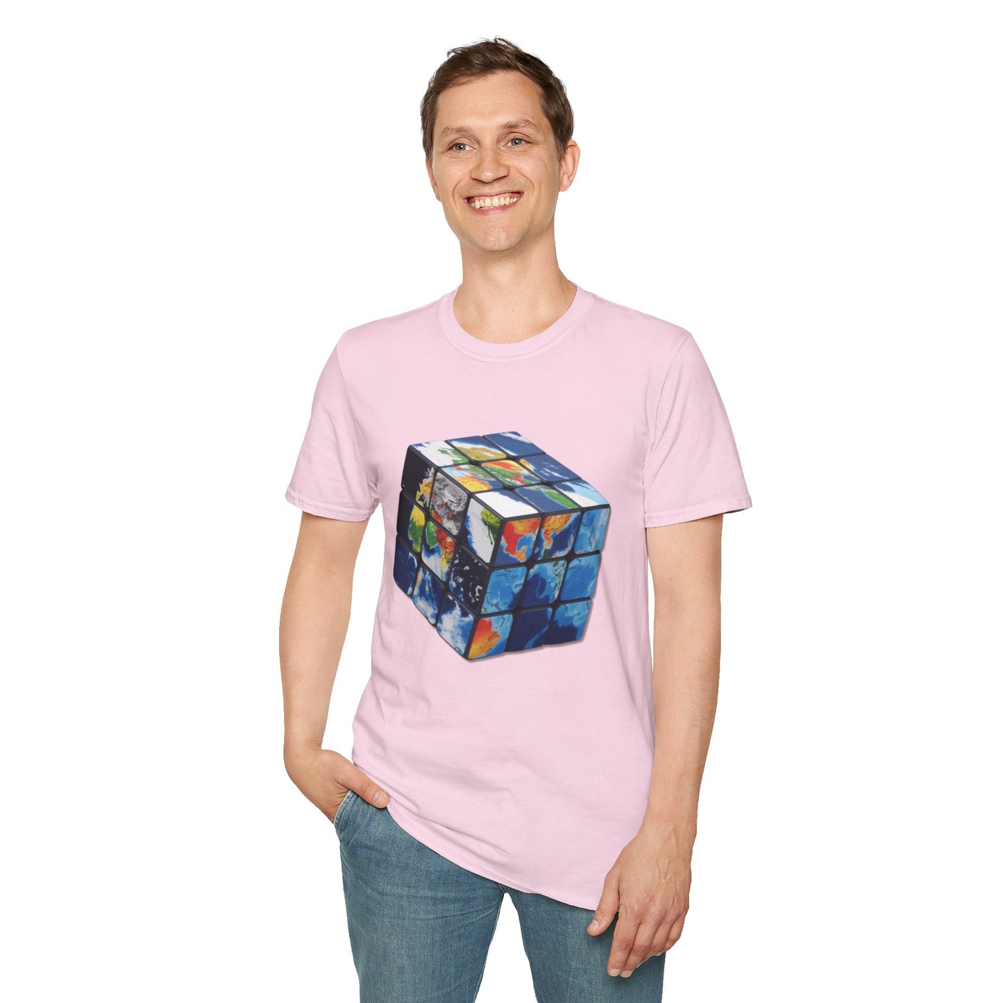 Rubik's Cube World Map Mashup Travel Wear Tee