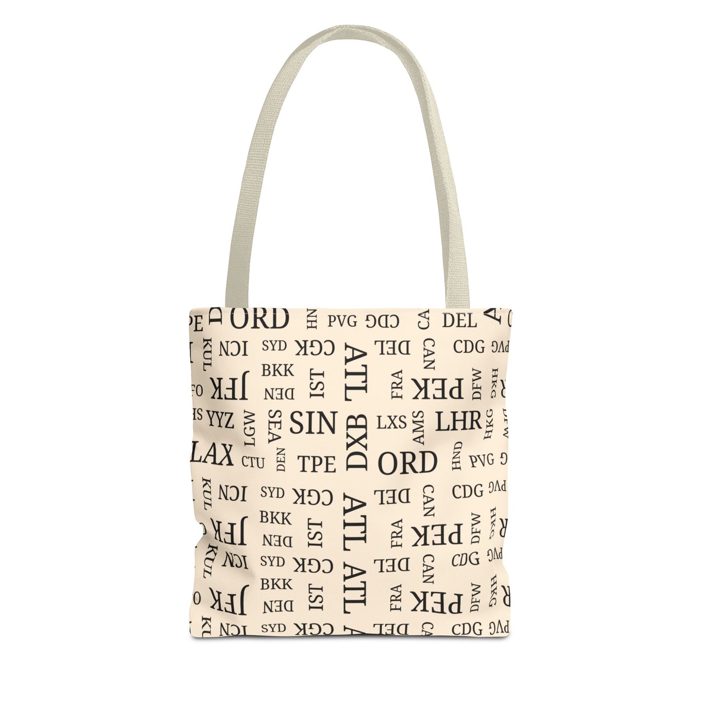 Signature Airport Code Designer Tote Bag for Travel Lovers