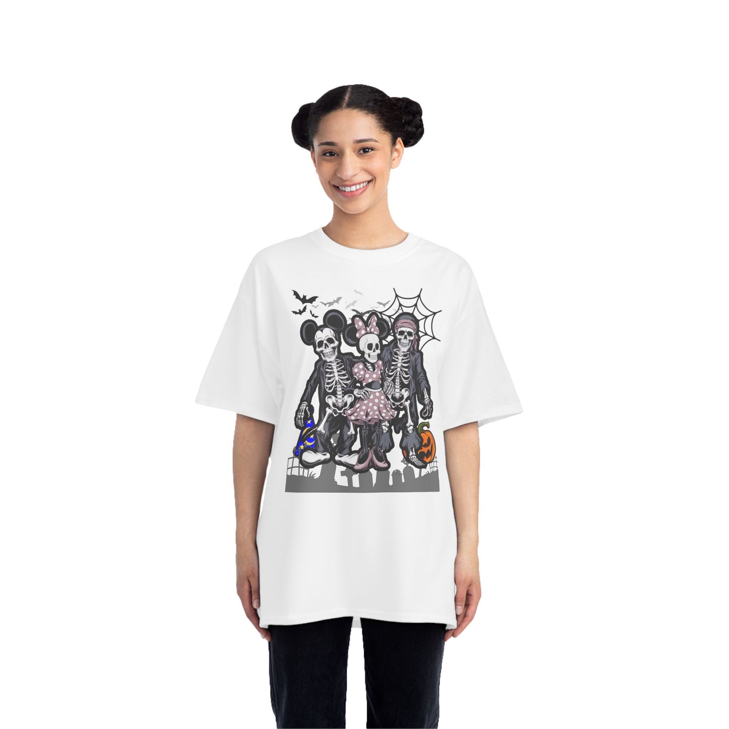 Minnie Mouse, Mickey Mouse, Jack Sparrow Halloween Skeleton Tshirt