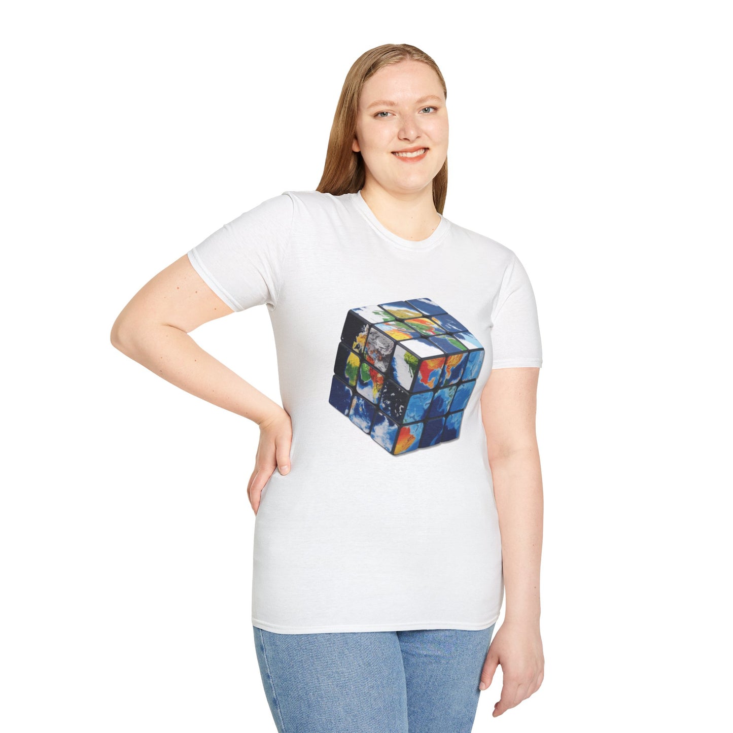 Rubik's Cube World Map Mashup Travel Wear Tee