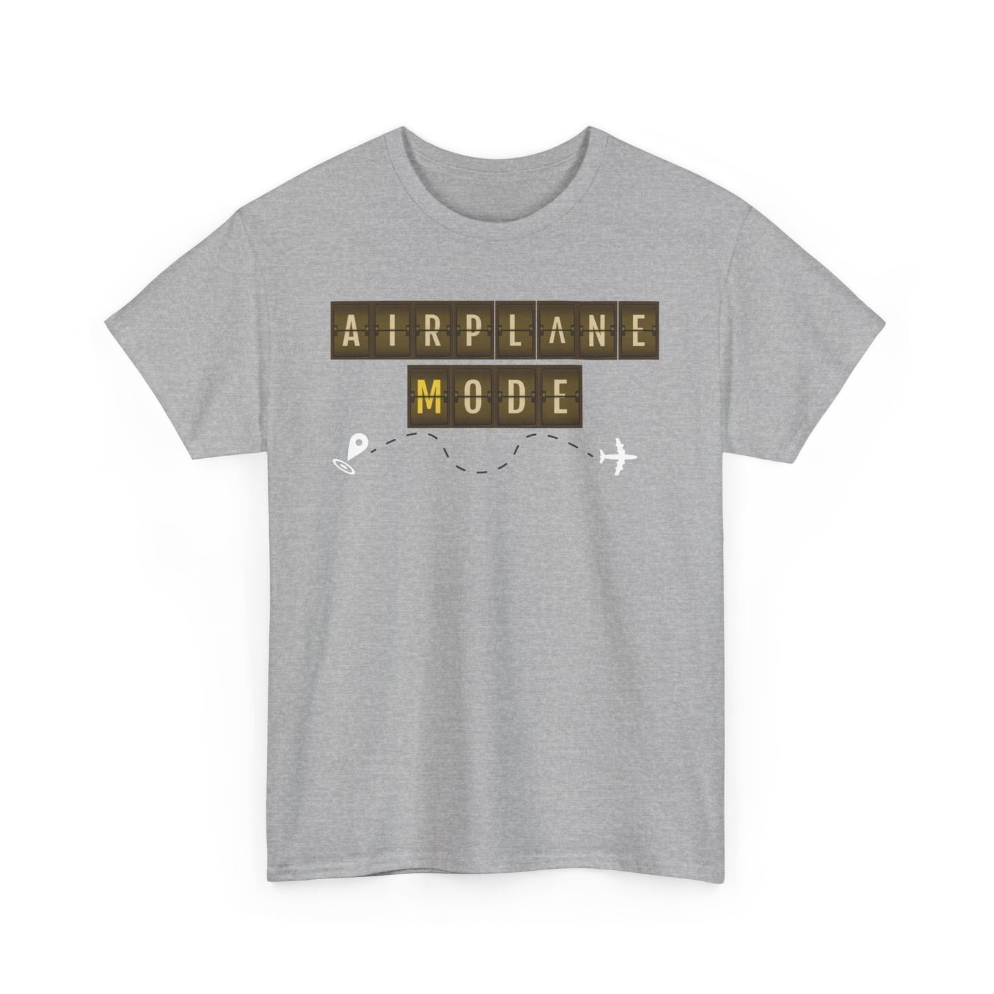 Airplane Mode Travel T-shirt, Unisex Heavy Cotton Tee