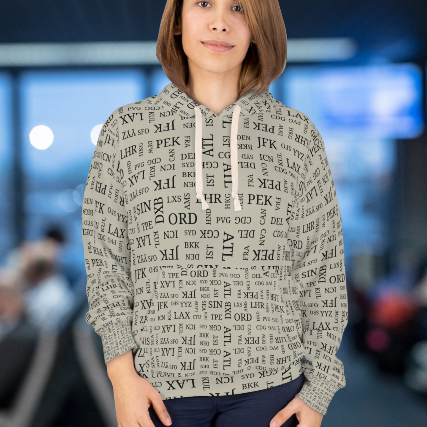 Airport Code Hooded Sweatshirt, World's Best, Planespotting Hoodie