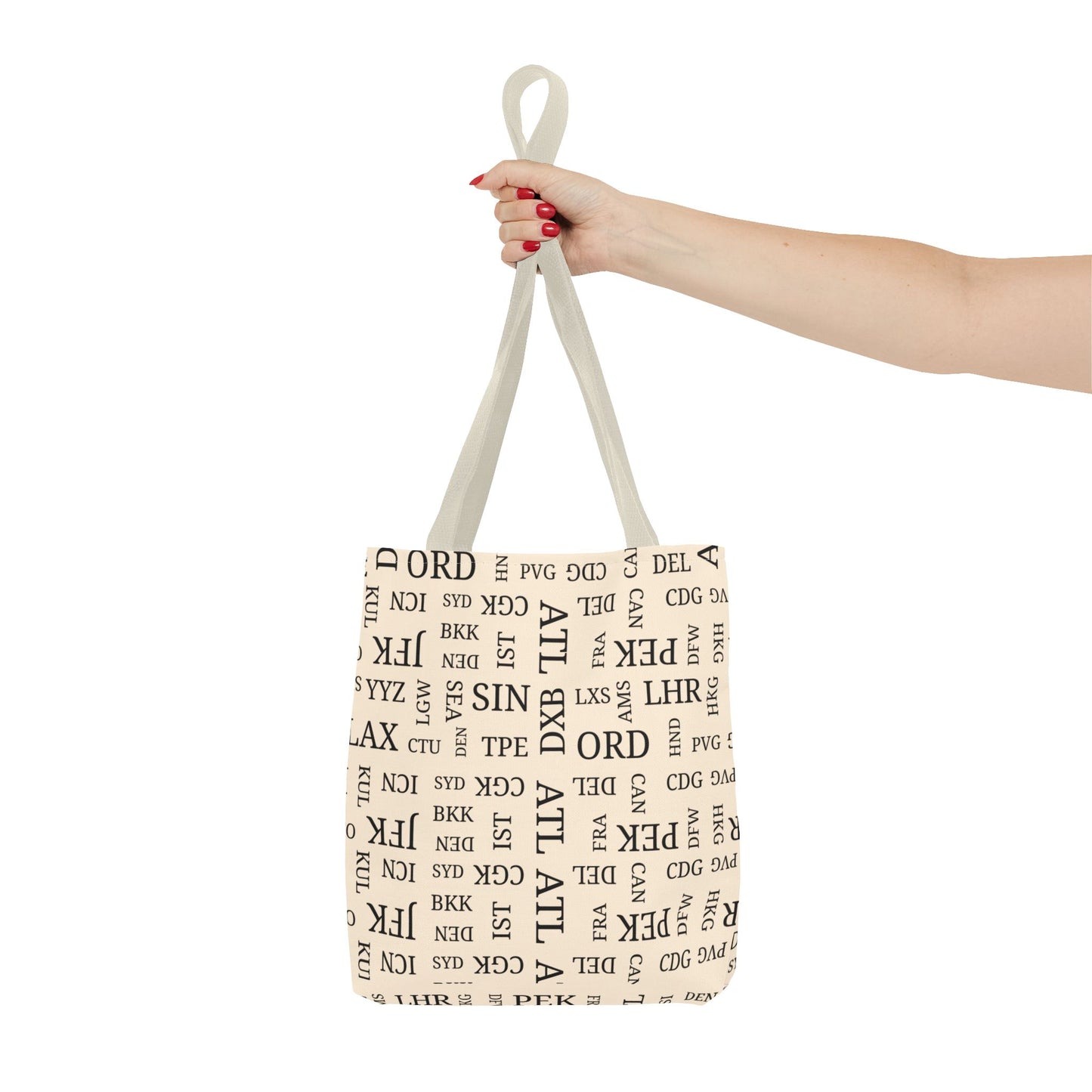 Signature Airport Code Designer Tote Bag for Travel Lovers