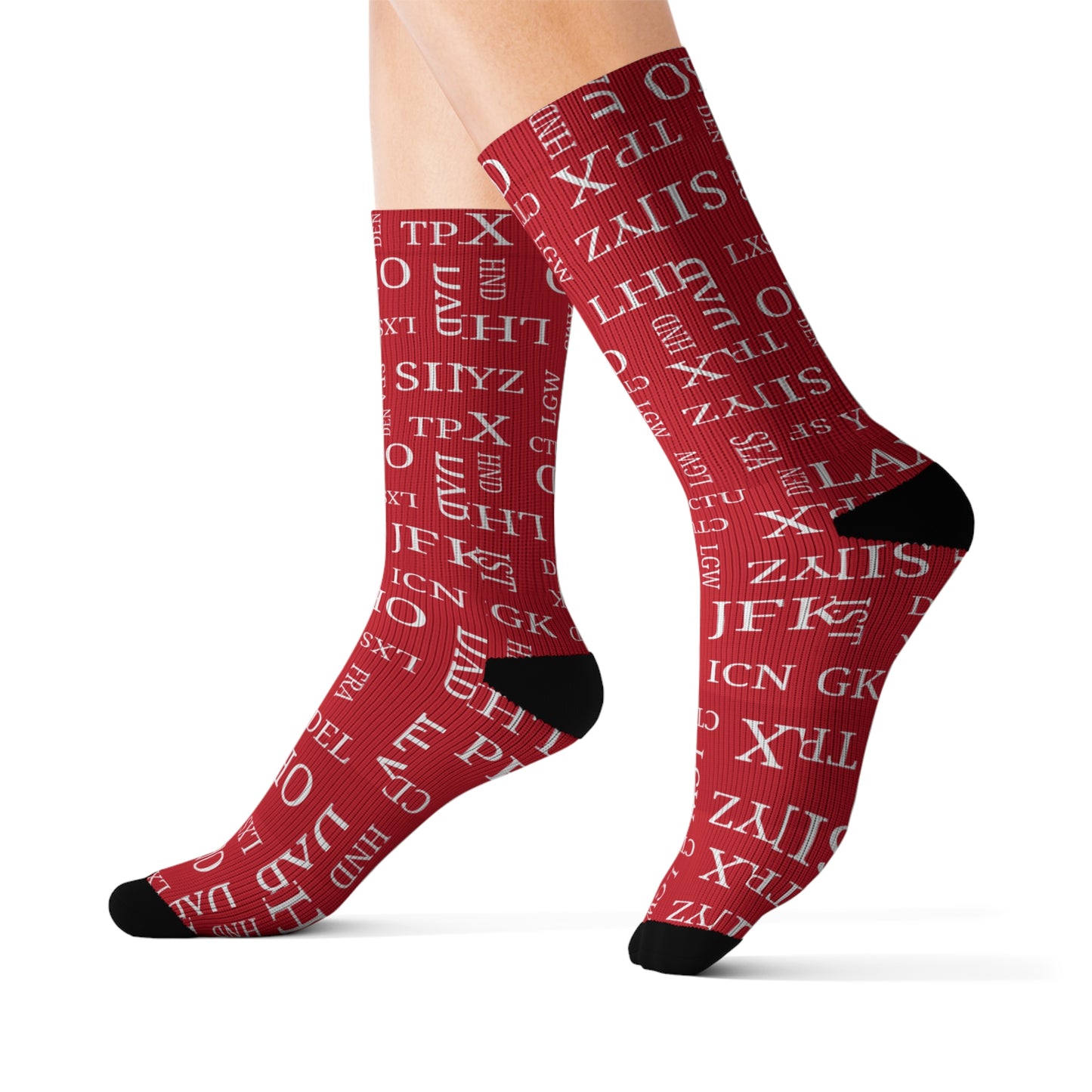 Cute Travel Socks, Gift for Travelers, Gifts for Travel, Sublimation Socks