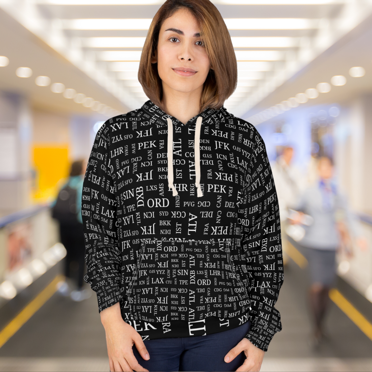 Airport Code Hooded Sweatshirt, World's Best, Planespotting Hoodie