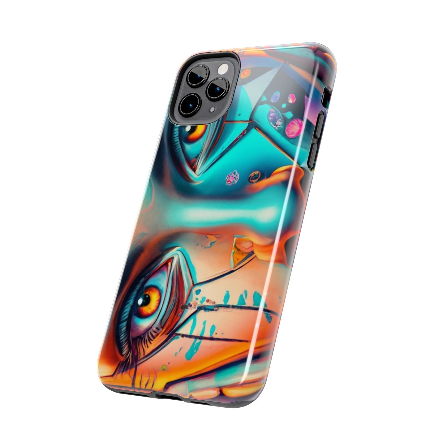 Cybergirl, Dystopian Cyberpunk themed Phone Case with Lofi Aesthetic and Robotic Vaporwave Feel