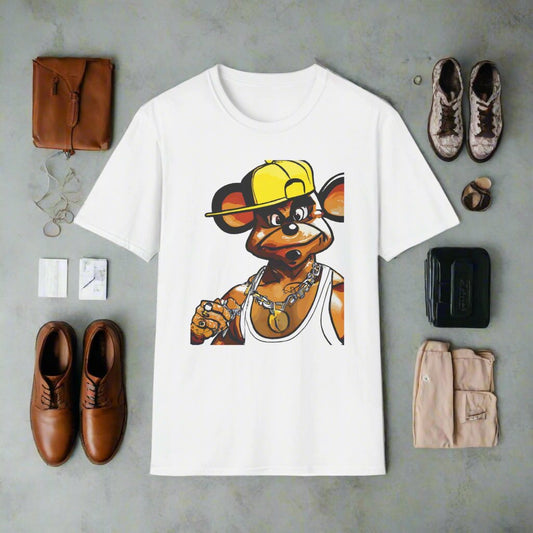 Money Mau5 Characters Urban Graffiti Style Men's Casual Leisure T-Shirt for Generation X Travel Lovers