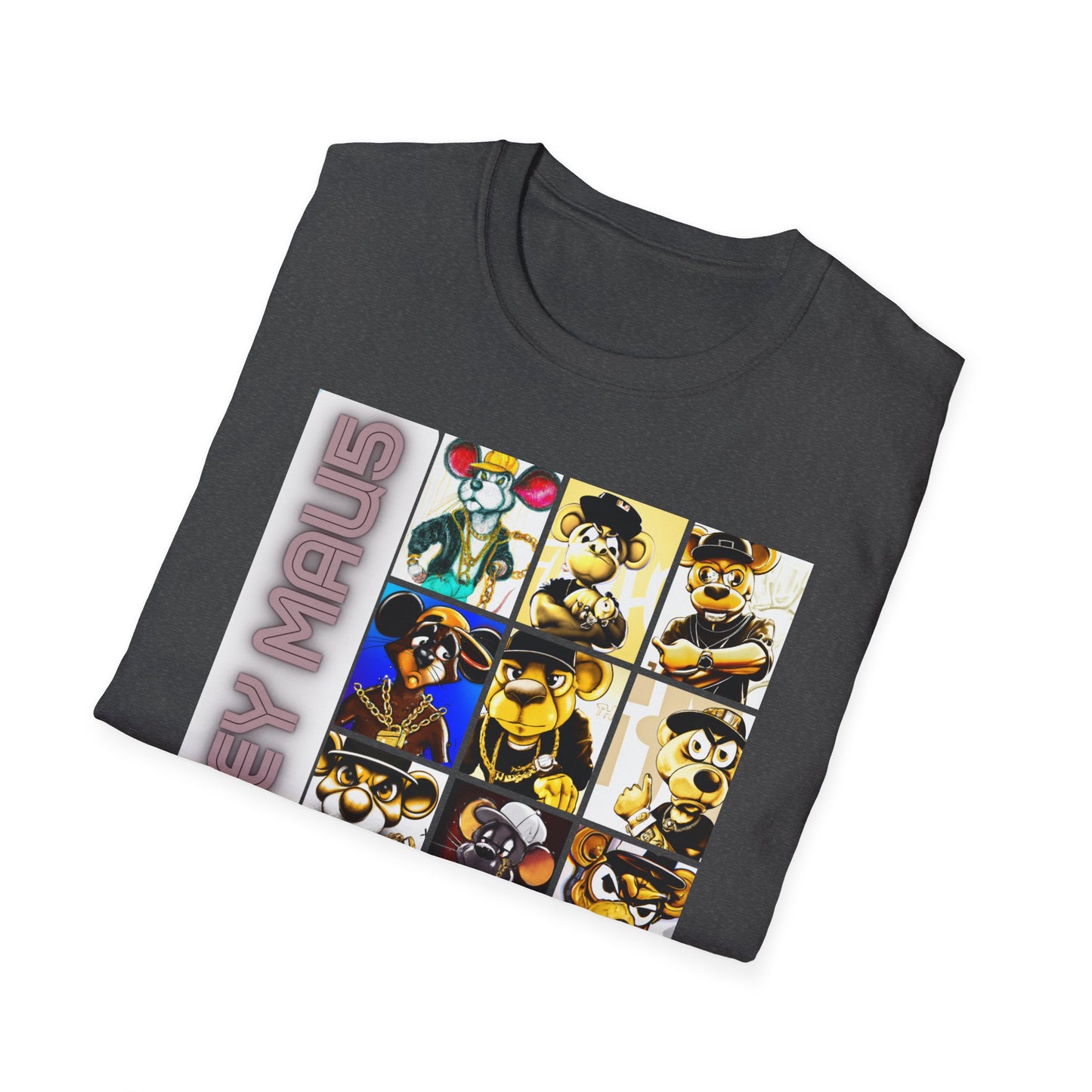 Money Mau5 Characters Urban Graffiti Style Men's Casual Travel T-Shirt for Generation X Travel Lovers