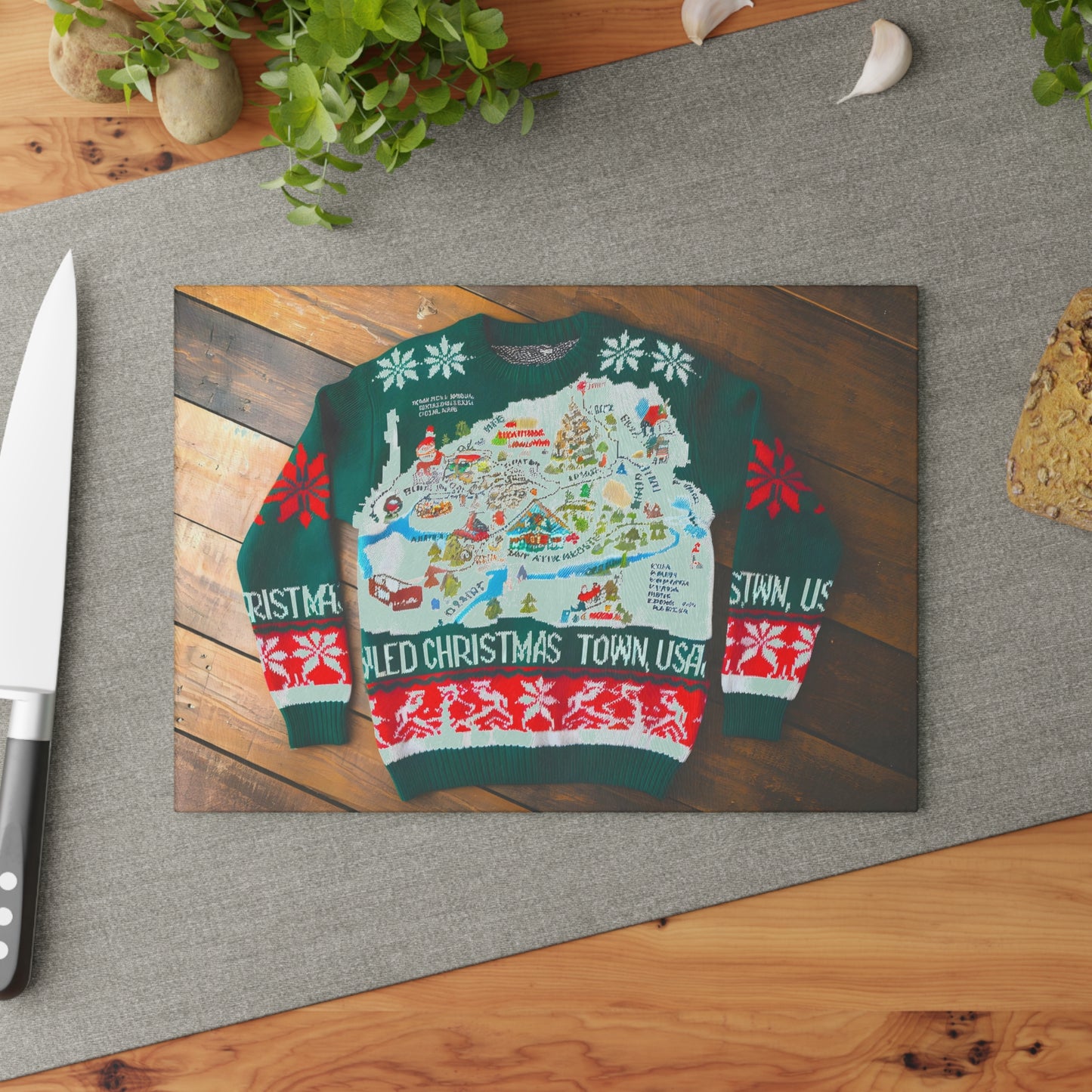 OMG! This Glass Cutting Board Looks like An Ugly Christmas Sweater