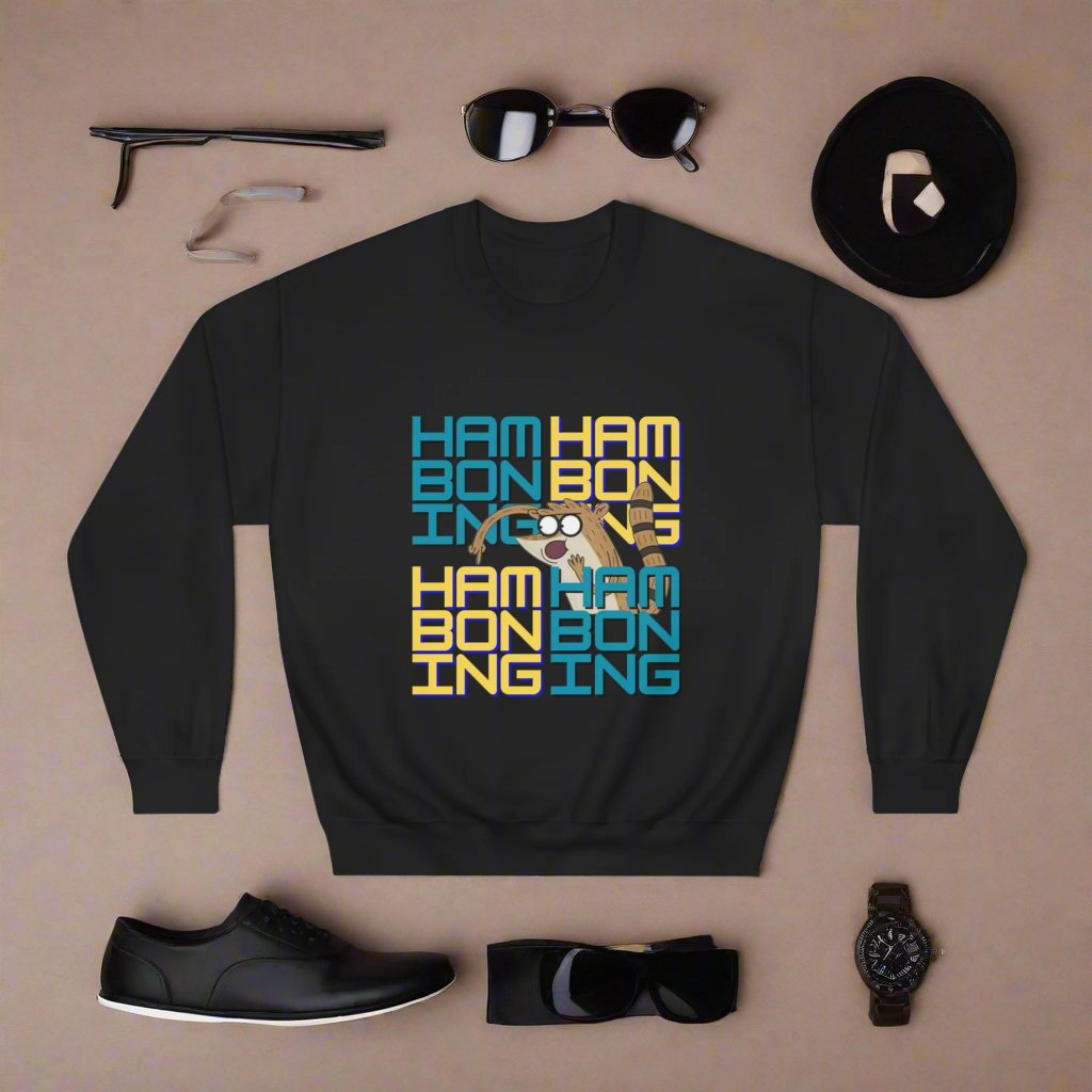 Hamboning, Regular Show, Rigby and Mordecai, Cartoon Network Character Travel Sweatshirt