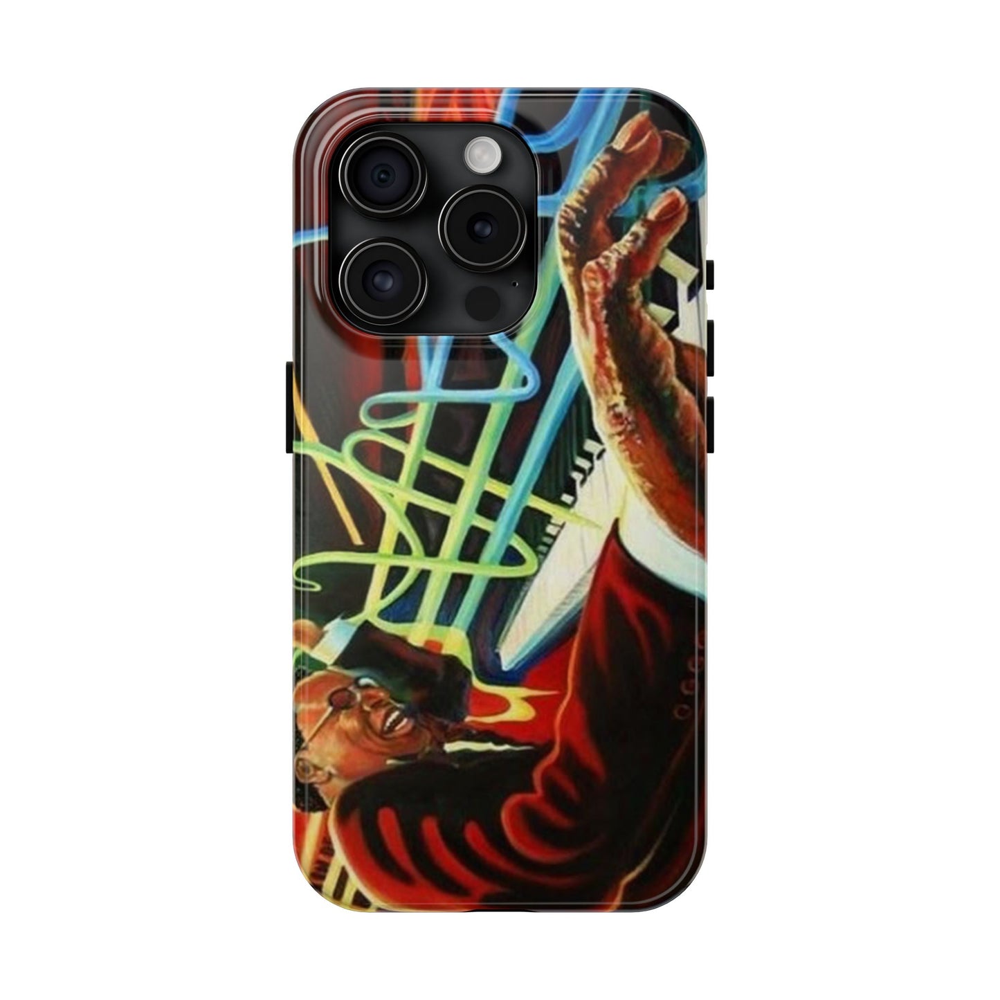 Harlem Renaissance - Retro New York, Jazz Pianist Tough Phone Case for iPhone 11-15. Afrocentric, Black Musician at Apollo Theater 1920s