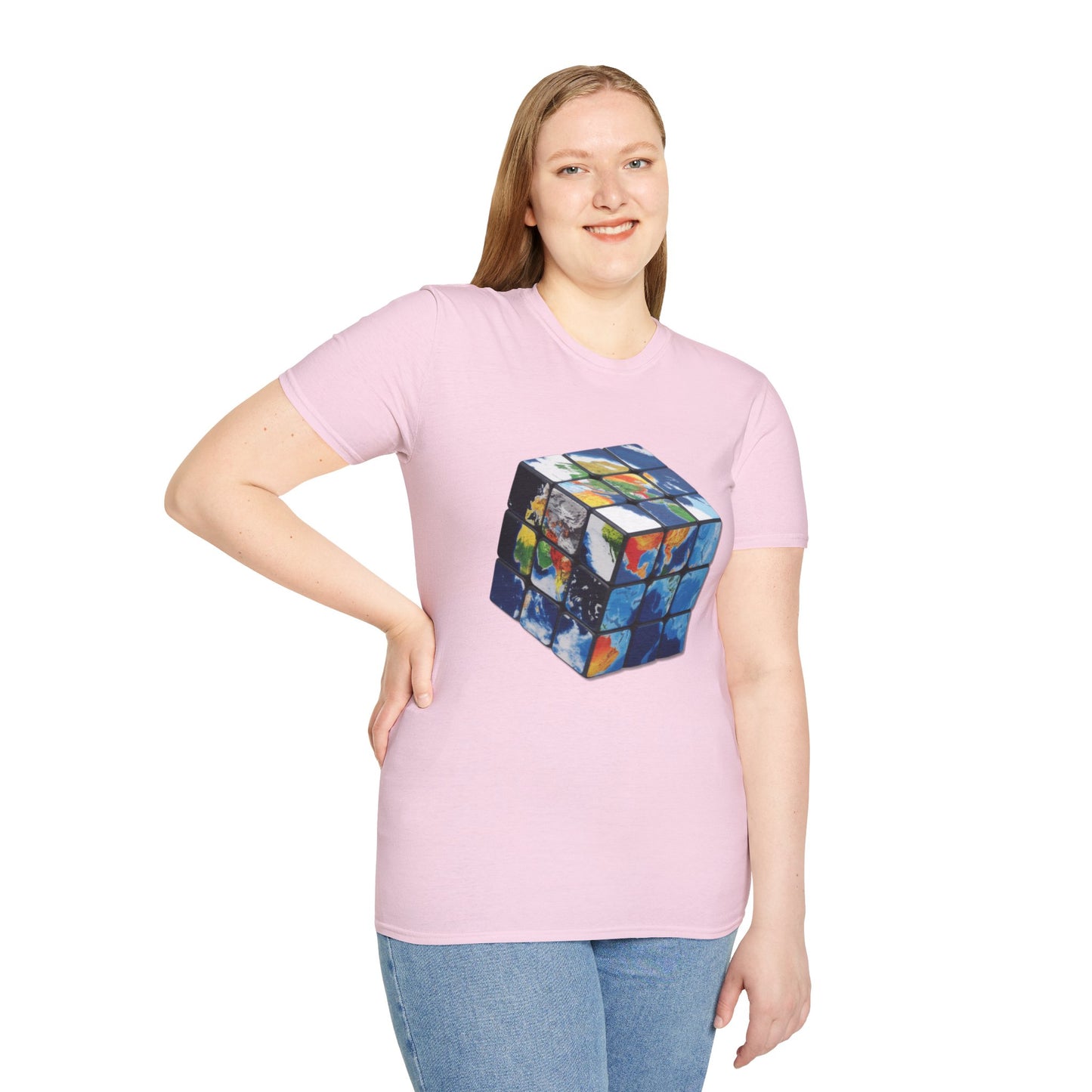 Rubik's Cube World Map Mashup Travel Wear Tee