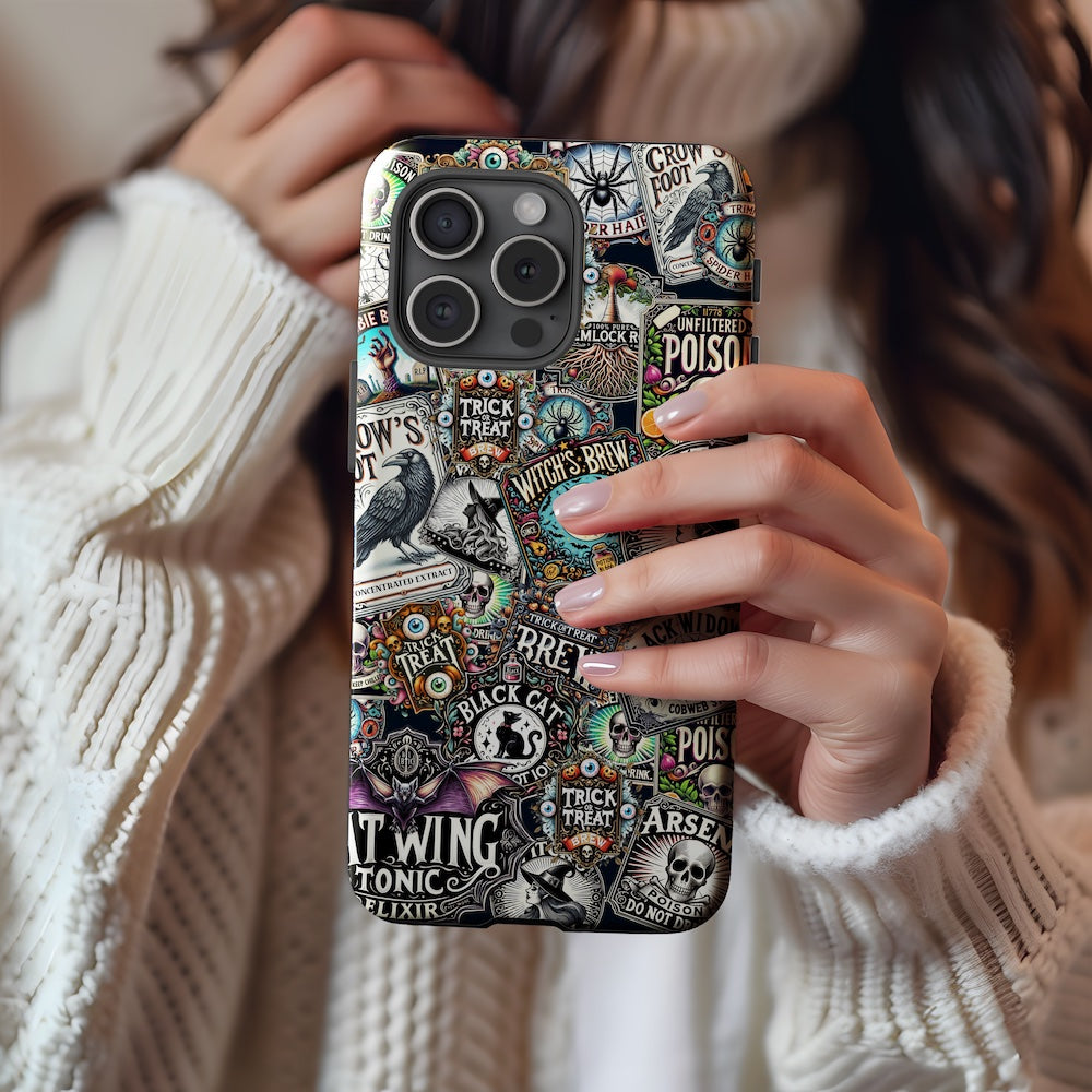 Halloween Witches Brew Deadly Poison Collage Hemlock Phone Case